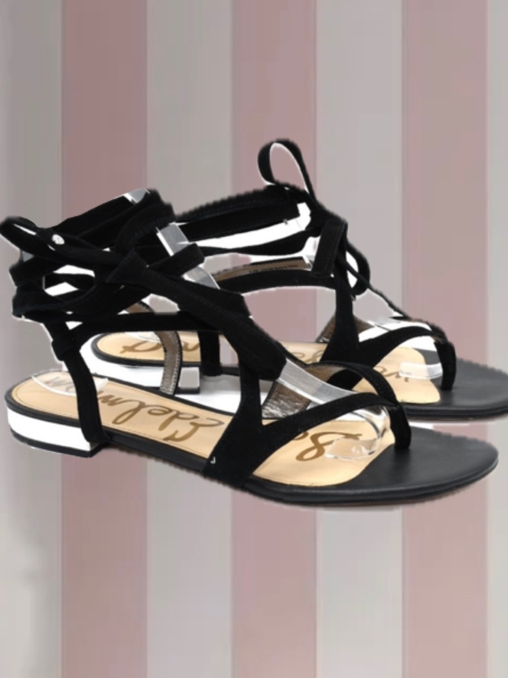 Sam Edelman Black ‘Davina’ Wrap Sandals
